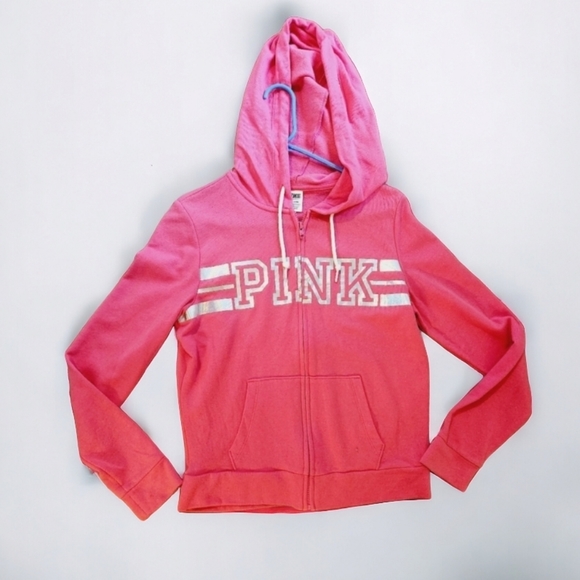 VICTORIA SECRET PINK full zip hoodie size small - Picture 5 of 10